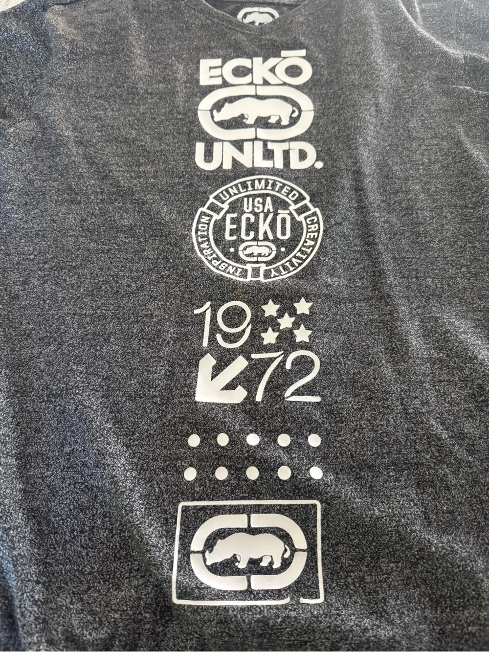 ECKO UNLTD. Graphic‎ Logo T-Shirt in Heather Charcoal Men’s Size M Classic style